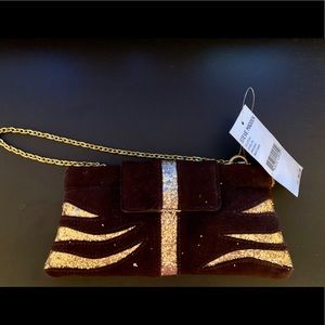 Brown and Gold Steve Madden Clutch